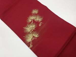 金彩手描き松模様名古屋帯